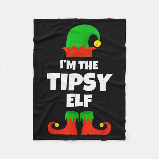 I'm The Tipsy Elf Family Pajama Christmas Funny  Fleece Deken (Voorkant)
