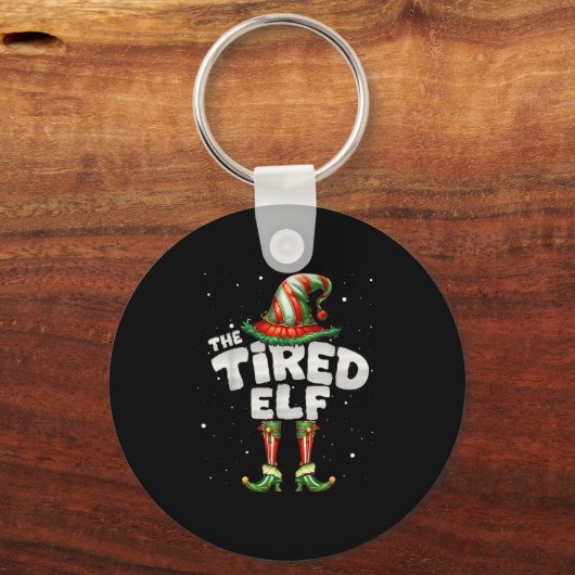 I'm The Tired Elf Family Matching Group Christmas Sleutelhanger (Voorkant)