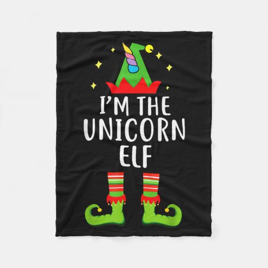 I'm The Unicorn Elf Matching Family Group Christma Fleece Deken (Voorkant)