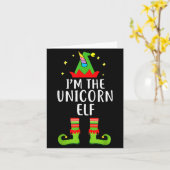 I'm The Unicorn Elf Matching Family Group Christma Kaart (Gele Bloem)