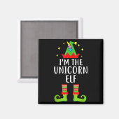 I'm The Unicorn Elf Matching Family Group Christma Magneet (Voorkant / Achterkant)