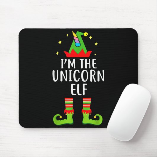 I'm The Unicorn Elf Matching Family Group Christma Muismat (Met muis)