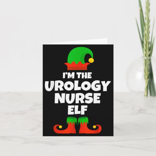 I'm The Urology Nurse Elf Family Pajama Christmas  Kaart (Voorkant)