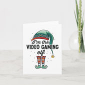 I'm the Video gaming Elf Christmas Gift Xmas Kaart (Voorkant)