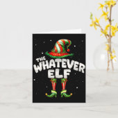 I'm The Whatever Elf Family Matching Group Christm Kaart (Gele Bloem)