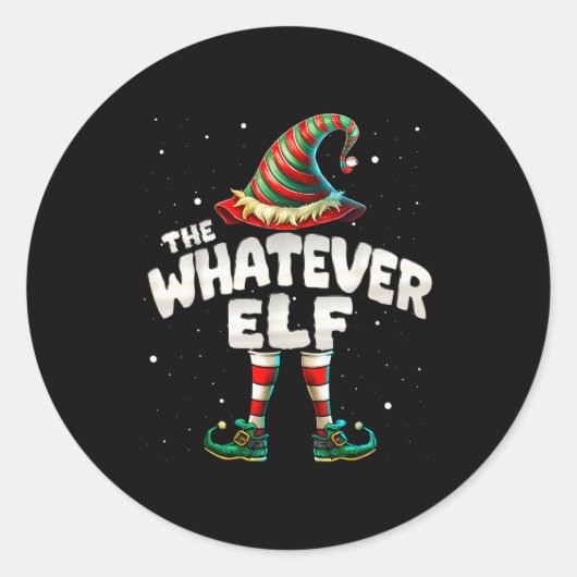 I'm The Whatever Elf Family Matching Group Christm Ronde Sticker (Voorkant)