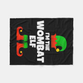 I'm The Wombat Elf Family Pajama Christmas Funny  Fleece Deken (Voorkant (Horizontaal))