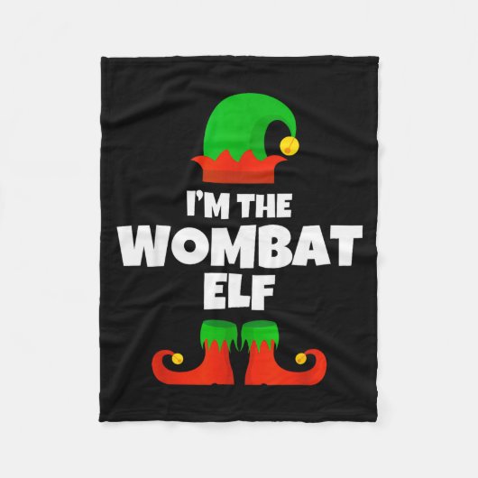 I'm The Wombat Elf Family Pajama Christmas Funny  Fleece Deken (Voorkant)