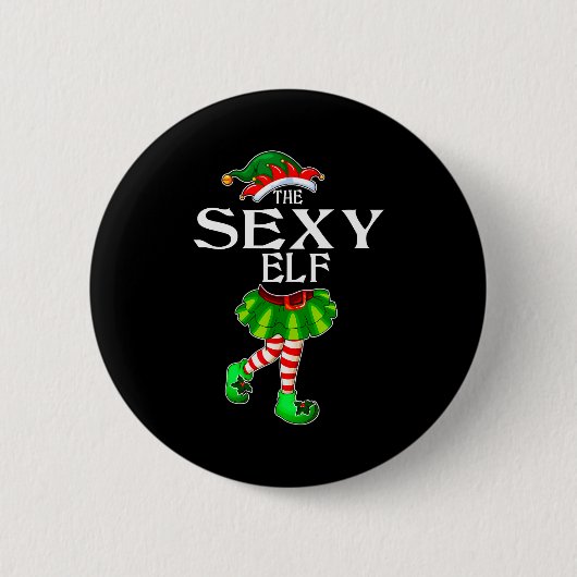 I'm The Y Elf Christmas Matching Family Group Funn Ronde Button 5,7 Cm (Voorkant)