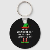 I'm The Youngest Elf Matching Family Christmas Sleutelhanger (Voorkant)