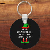I'm The Youngest Elf Matching Family Christmas Sleutelhanger (Voorkant)