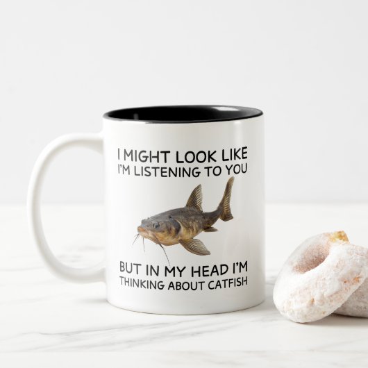  I'm thinking about CATFISH Tweekleurige Koffiemok (Met donut)