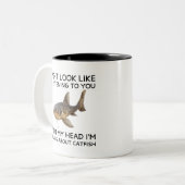  I'm thinking about CATFISH Tweekleurige Koffiemok (Voorkant links)