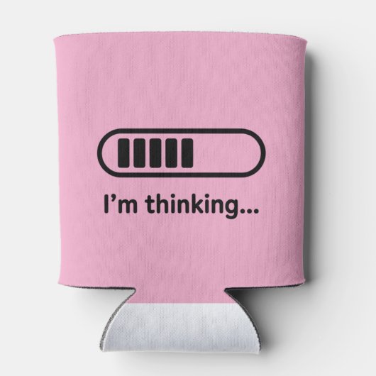 I'm Thinking... Loading Progress Bar Pink Minimali Blikjeskoeler (Achterkant)