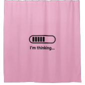 I'm Thinking... Loading Progress Bar Pink Minimali Douchegordijn (Voorkant)