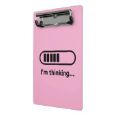 I'm Thinking... Loading Progress Bar Pink Minimali Mini Klembord (Angled2)