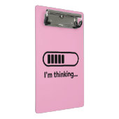 I'm Thinking... Loading Progress Bar Pink Minimali Mini Klembord (Schuin)