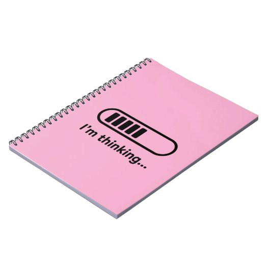 I'm Thinking... Loading Progress Bar Pink Minimali Notitieboek (Linkerzijde)