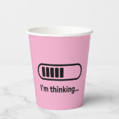 I'm Thinking... Loading Progress Bar Pink Minimali Papieren Bekers (Achterkant)