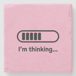 I'm Thinking... Loading Progress Bar Pink Minimali Stenen Onderzetter