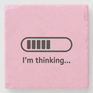 I'm Thinking... Loading Progress Bar Pink Minimali Stenen Onderzetter