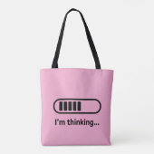 I'm Thinking... Loading Progress Bar Pink Minimali Tote Bag (Achterkant)