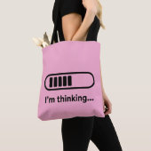 I'm Thinking... Loading Progress Bar Pink Minimali Tote Bag (Dichtbij)