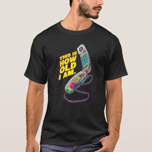 I'm This Old 80s 90s Memories Nostalgic Retro Tech T-shirt (Voorkant)