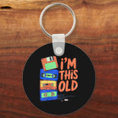 I'm This Old Funny Retro Floppy Cette Design Vinta Sleutelhanger (Voorkant)