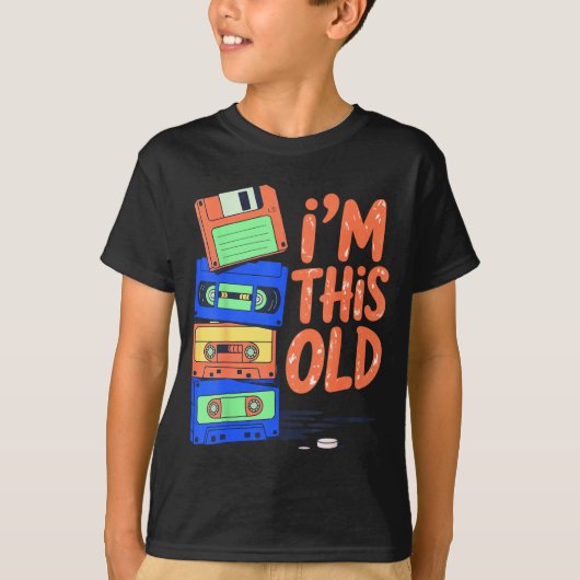 I'm This Old Funny Retro Floppy Cette Design Vinta T-shirt (Voorkant)