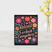 IM trok zijn 5-klok overal Boho Floral RET Kaart (Gele Bloem)