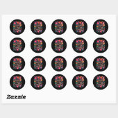 IM trok zijn 5-klok overal Boho Floral RET Ronde Sticker (Vel)