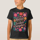 IM trok zijn 5-klok overal Boho Floral RET T-shirt (Voorkant)