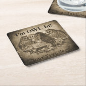 "I'm Uil In" (All In) Grappige pokeravond Kartonnen Onderzetters (Schuin)