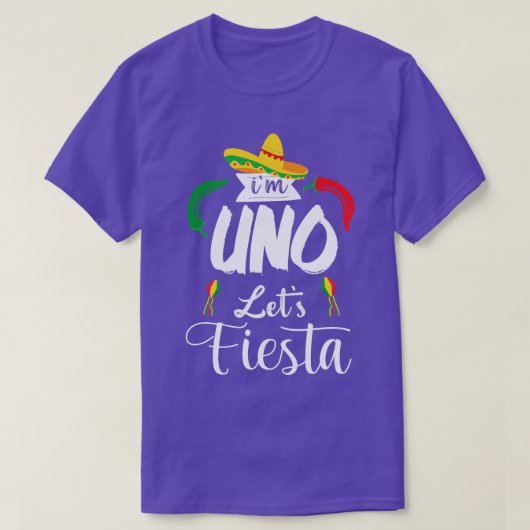 Im Uno laat Uno 1e verjaardag T-shirt (Design voorkant)