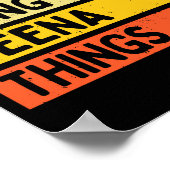 I'm Veena Doing Veena Things Funny D Quote Comfort Poster (Hoek)