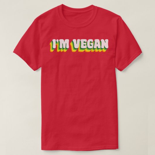 I'm Vegan World Vegetarian Day Veggies Plant Based T-shirt (Design voorkant)
