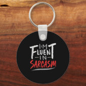 IM Vloeiend In Sarcasme - Sarcastisch geschenk Sleutelhanger (Voorkant)