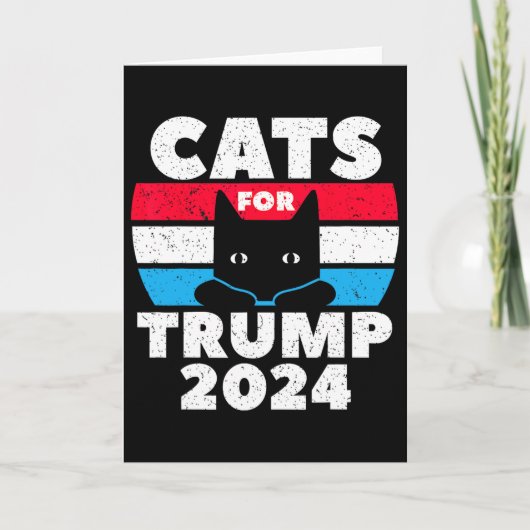 I'm Voting Cats For Trump Election Dete  Kaart (Voorkant)