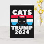 I'm Voting Cats For Trump Election Dete  Kaart (Gele Bloem)