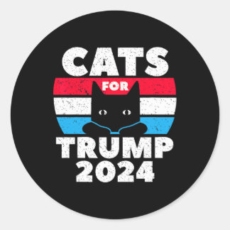 I'm Voting Cats For Trump Election Dete  Ronde Sticker