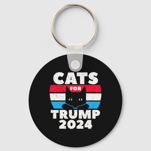 I'm Voting Cats For Trump Election Dete  Sleutelhanger (Voorkant)