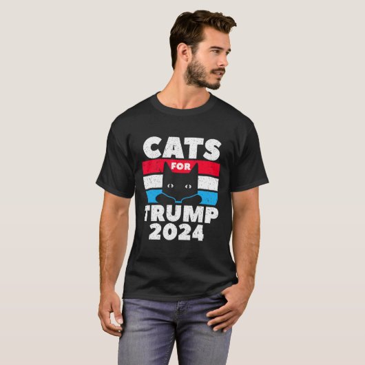 I'm Voting Cats For Trump Election Dete T-shirt (Voorkant volledig)