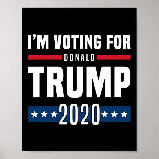 I'm Voting For Trump Election  Poster (Voorkant)