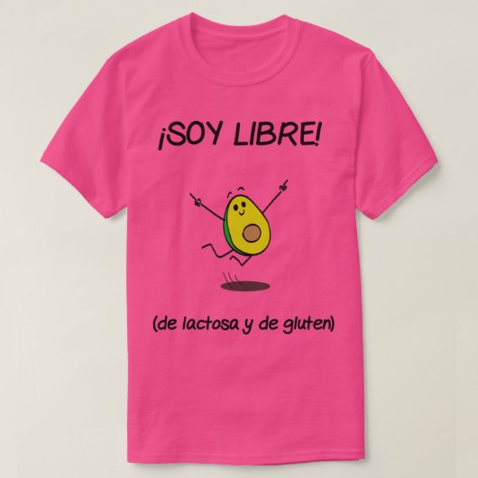 Im vrij van lactose en gluten Spaanse versie T-shirt (Design voorkant)