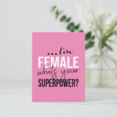 Im Vrouw wat je Superpower is Briefkaart (Staand voorkant)