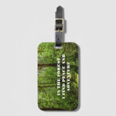 Im Wald finde ich Ruhe und Abenteuer Bagagelabel (Voorkant (verticaal))