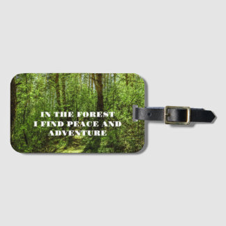 Im Wald finde ich Ruhe und Abenteuer Bagagelabel