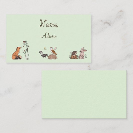 Im Wald  Visitekaartje (Voorkant / Achterkant)