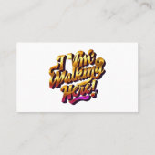 I'm Walking Here! favoriet Tag Visitekaartje (Achterkant)